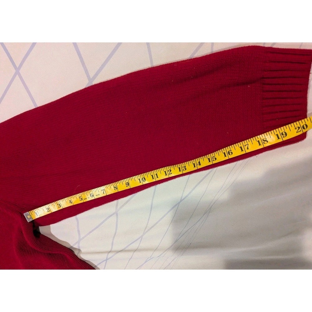 Chaps Men's Size XXL  1/4 Zip Pullover Knit Sweater Christmas Red - Picture 10 of 10
